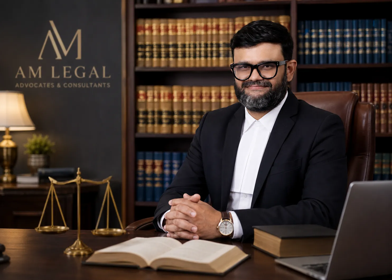 Advocate Anant Misra at the AM Legal office, Hudson Lane, Delhi
