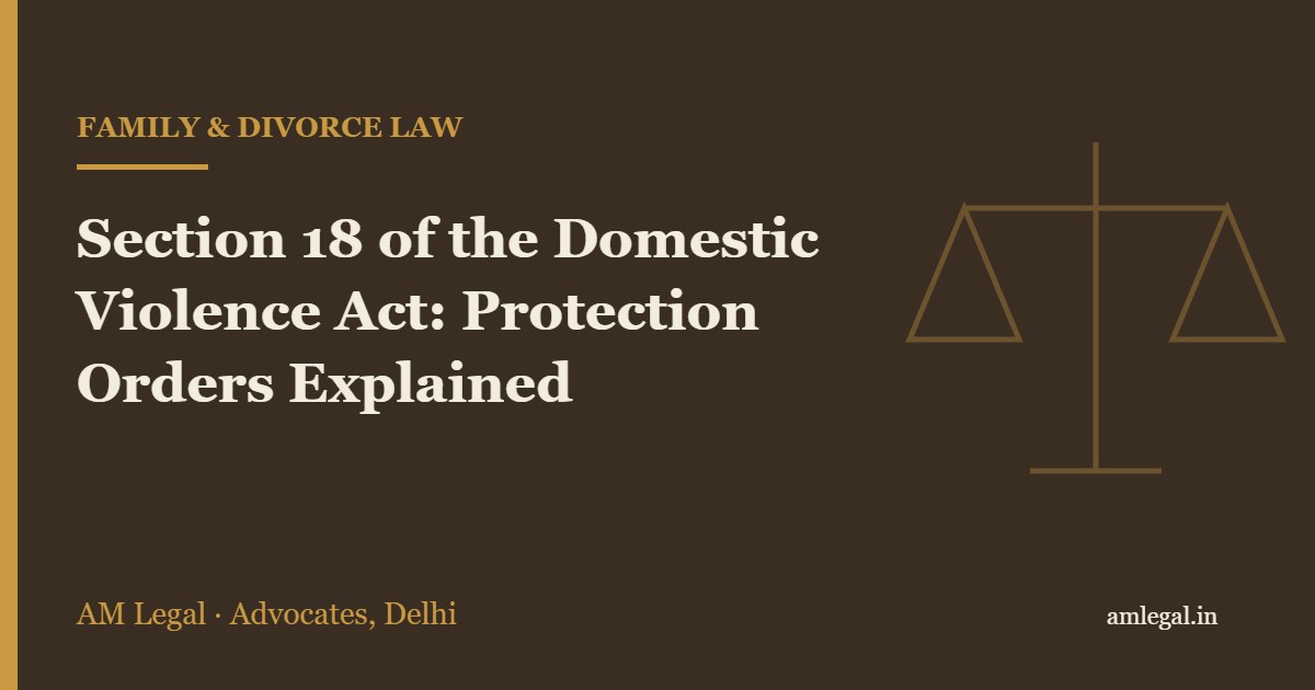 Section 18 of the Domestic Violence Act: Protection Orders Explained - AM Legal, Delhi